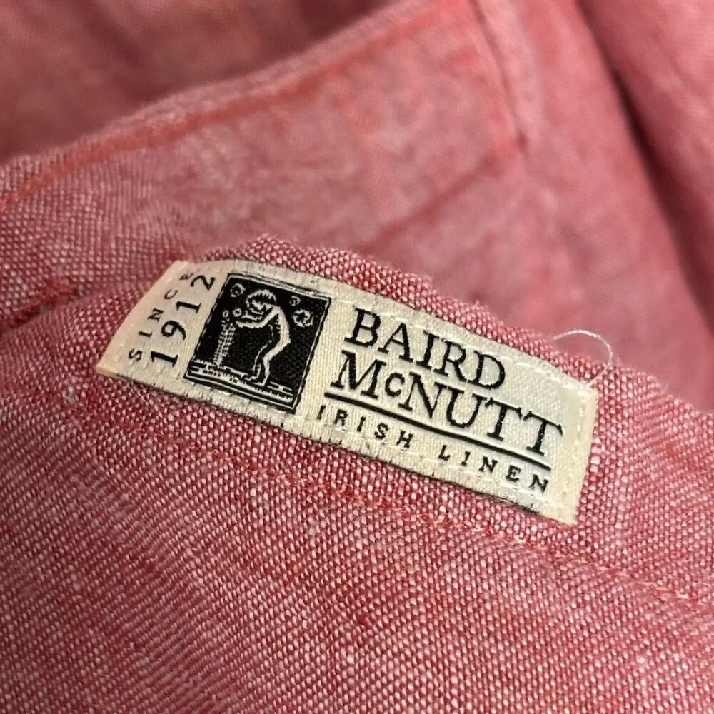 J. Crew Men Baird McNutt Irish Linen Button Down Shirt Size Medium Slim C131 -26